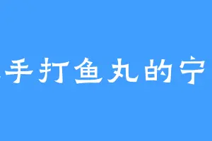 爱吃手打鱼丸的宁无败