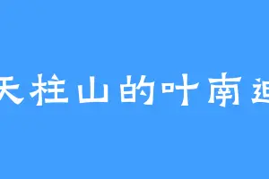 天柱山的叶南迪