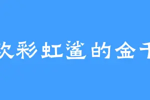 喜欢彩虹鲨的金千网