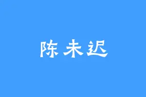 陈未迟