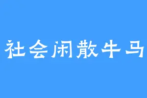 社会闲散牛马