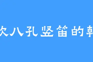 喜欢八孔竖笛的韩医