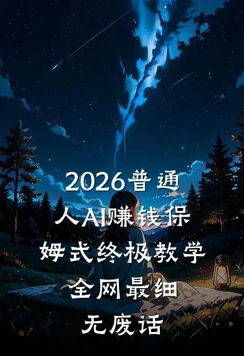 2026普通人AI赚钱保姆式终极教学，全网最细无废话(抖音热门)全本免费小说阅读_全文免费阅读2026普通人AI赚钱保姆式终极教学，全网最细无废话抖音热门