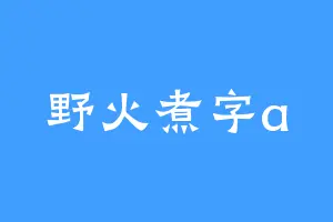 野火煮字a