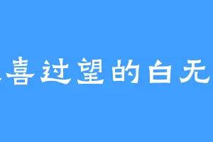 大喜过望的白无声
