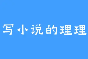 写小说的理理