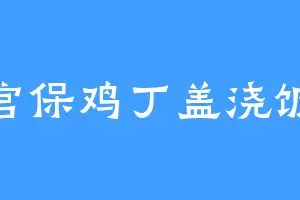 宫保鸡丁盖浇饭