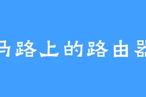 马路上的路由器