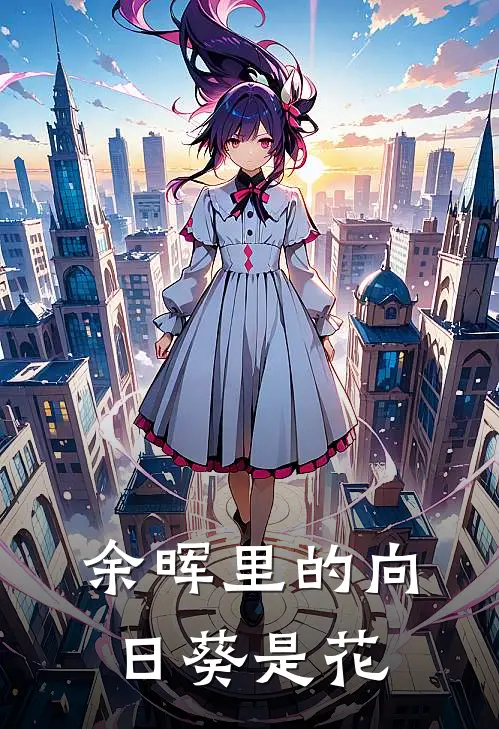 余晖里的向日葵是花