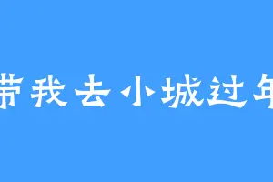 带我去小城过年