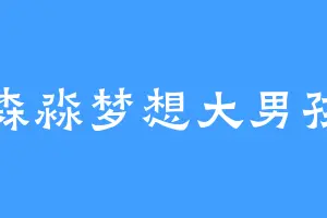 森淼梦想大男孩