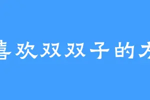 喜欢双双子的方