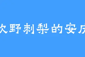喜欢野刺梨的安庆元